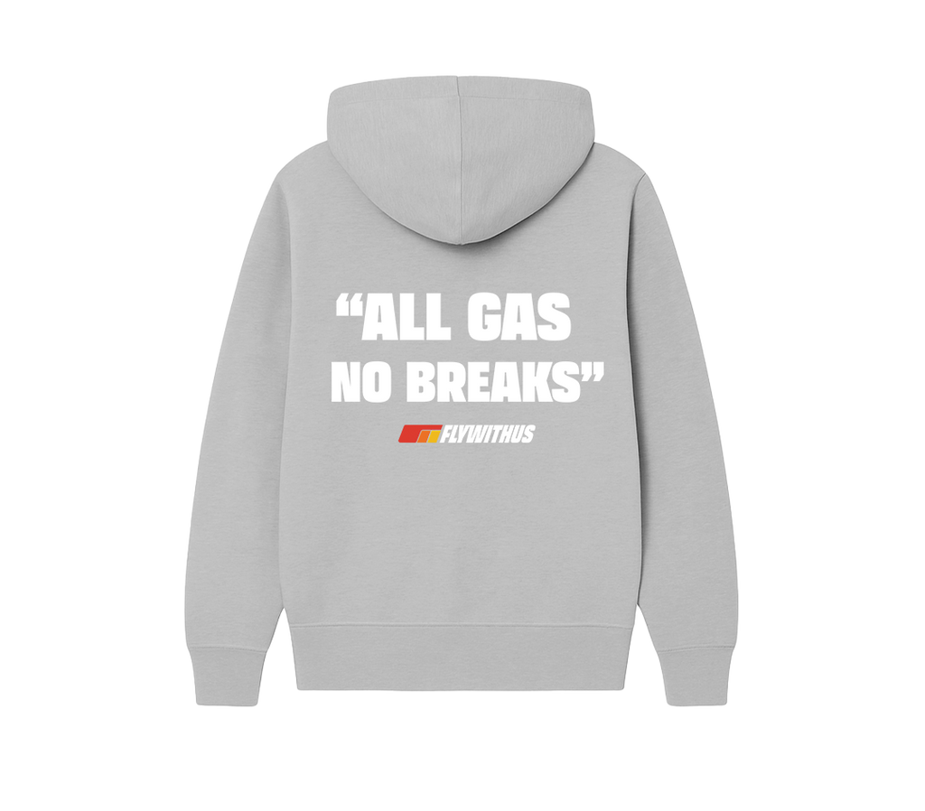 ALL GAS NO BREAKS GREY ZIP
