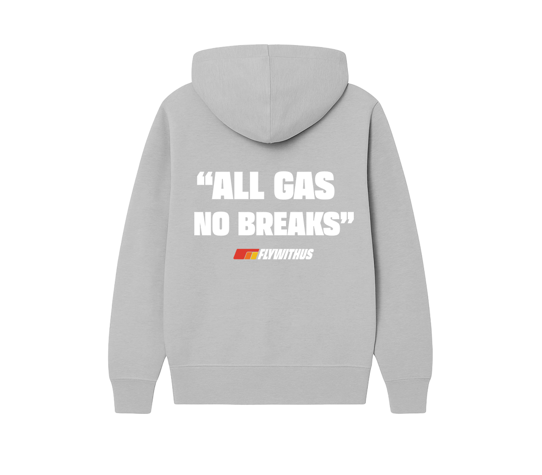 ALL GAS NO BREAKS GREY ZIP